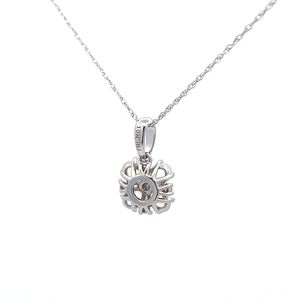.06ct Opal Diamond Fashion Pendants 10KT White Gold