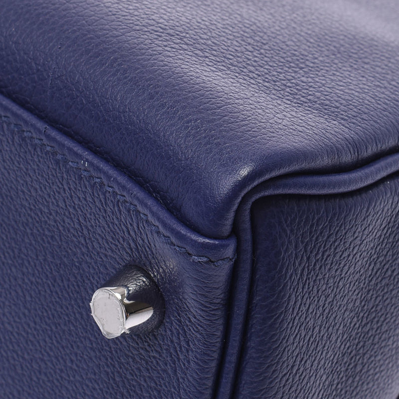 HERMES Hermes Kelly 32 Verso 2WAY Bag Blue Ankle / Jelly D Engraved (Around 2019) Womens Evercolor Handbag