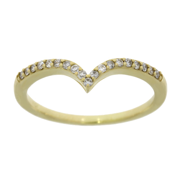 .15ct Diamond Wedding Band Ring 14KT Yellow Gold
