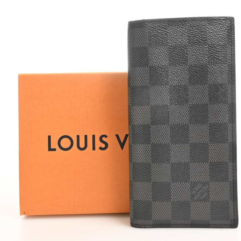 Louis Vuitton Graffit Alexandre NM Bi-Fold Long Wallet Black PVC Leather