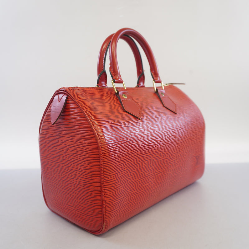 Auth Louis Vuitton Handbag Epi Speedy 25 M43017 Castilean Red