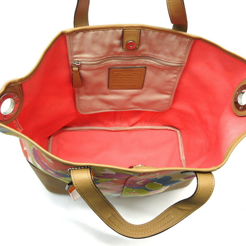 COACH Coach F28287 Shoulder Bag Flower Canvas Leather Ladies