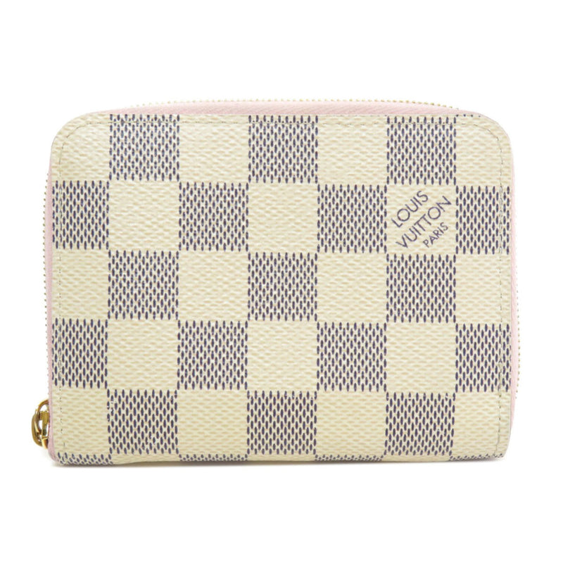 Louis Vuitton N60229 Zippy Coin Purse Studs Damier Azur Case Canvas Ladies