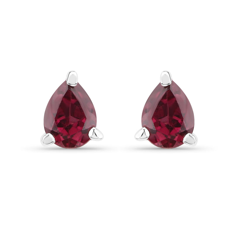 0.40 Carat Genuine Rhodolite .925 Sterling Silver Earrings