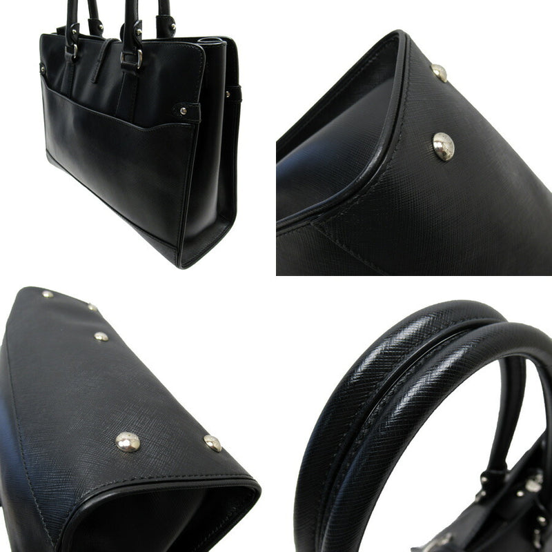 Salvatore Ferragamo Handbag Gancio Black Silver Leather