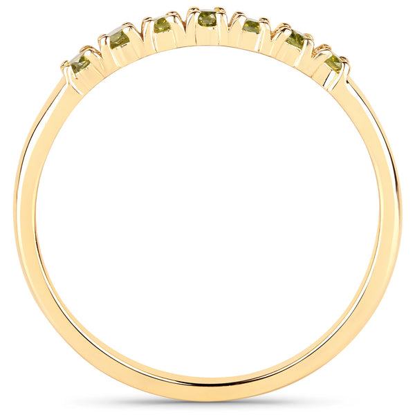 0.22 Carat Genuine Dark Yellow Diamond 14K Yellow Gold Ring (I1-I2)