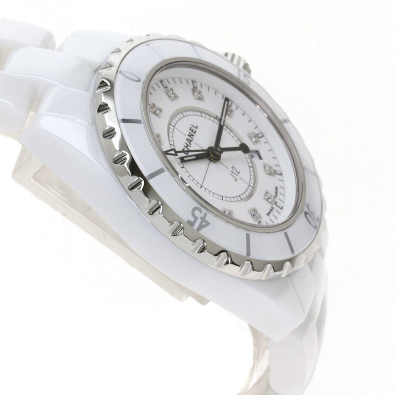 Chanel H1628 J12 White Ceramic 33mm 12P Diamond Watch / Ladies CHANEL