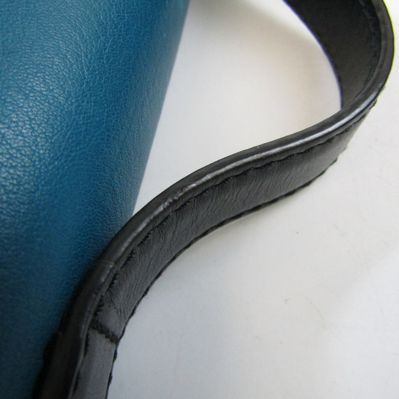 Bvlgari 39394 Women's Leather Handbag,Shoulder Bag Blue