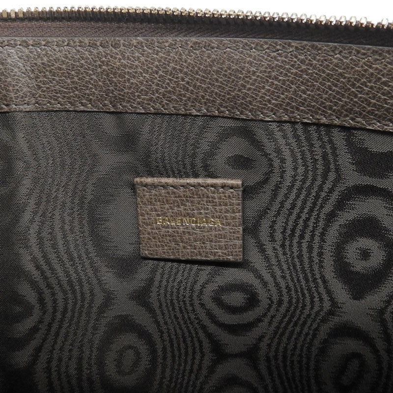 Balenciaga PVC,Leather Clutch Bag Brown