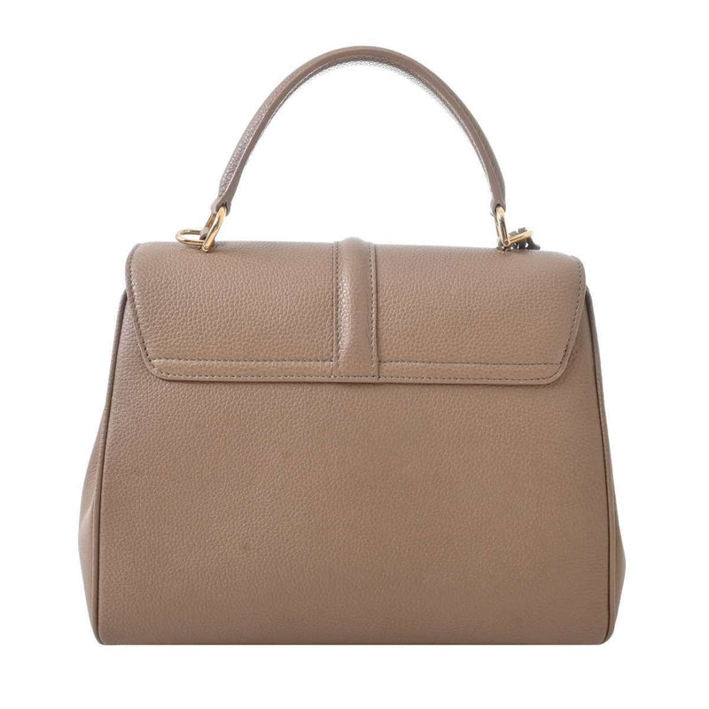 Celine Leather Handbag Beige