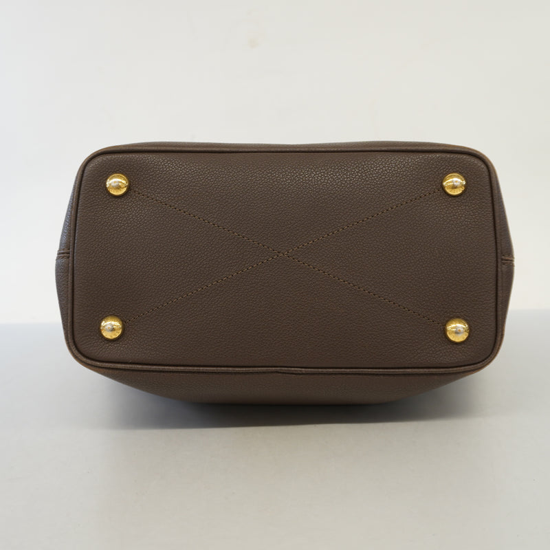 Auth Louis Vuitton Monogram Empreinte M93237 Womens Shoulder BagTote Bag Earth