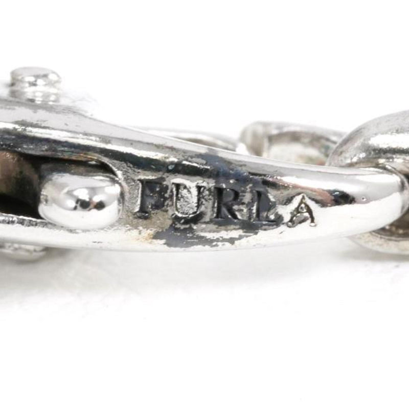 Furla Silver Alloy Cord Necklace Crystal Weight 4.2g Jewelry