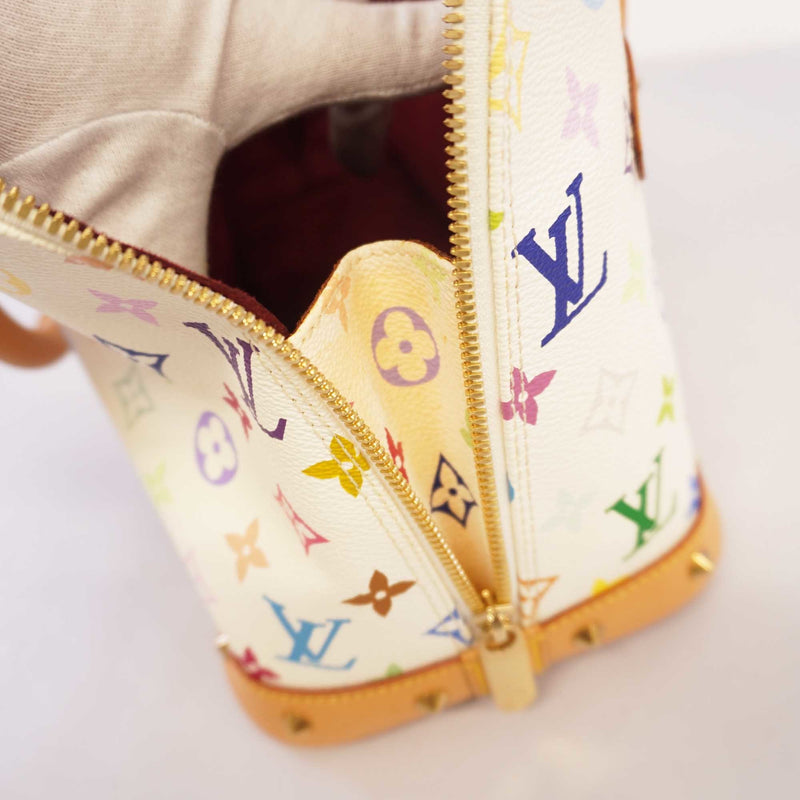 Auth Louis Vuitton Monogram Multicolore Alma M92647 Womens Handbag Blanc