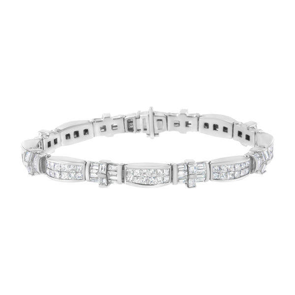 14K Yellow Gold Multi--Cut Diamond Ties of Love Eternity Bracelet(11.25 cttw,G-H Color,VS1-VS2 Clarity)