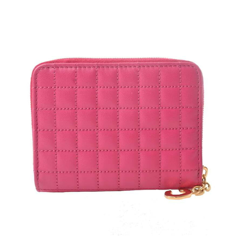 Celine Womens Leather Coin Purse/coin Case Pink