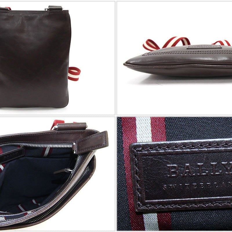 Bally Barry Shoulder Bag Dark Brown Leather Men