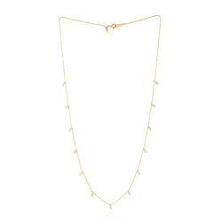 0.47ct Natural Diamond Choker Necklace 18k Yellow Gold Jewelry