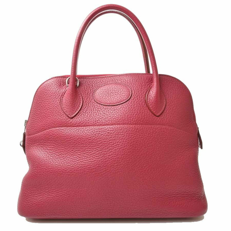 HERMES Hermes Taurillon Clemence Bored 31 Handbag Ruby Red