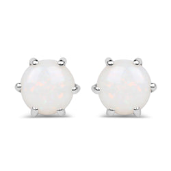 0.74 Carat Genuine Opal .925 Sterling Silver Earrings