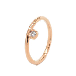Hermes Diamond Ring 1P K18PG # 49