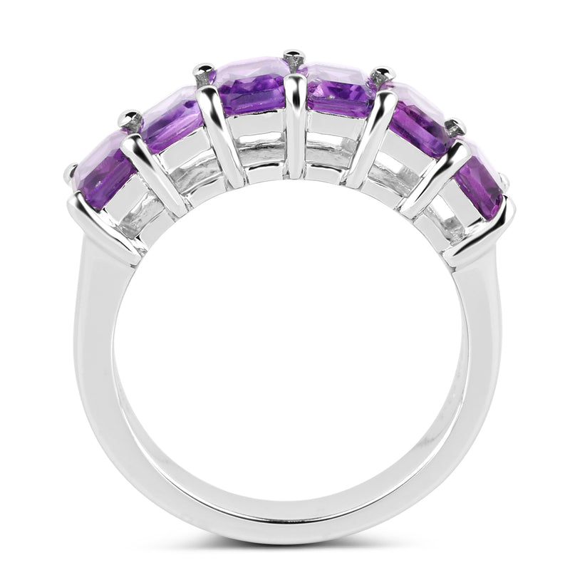 3.30 Carat Genuine Amethyst .925 Sterling Silver Ring