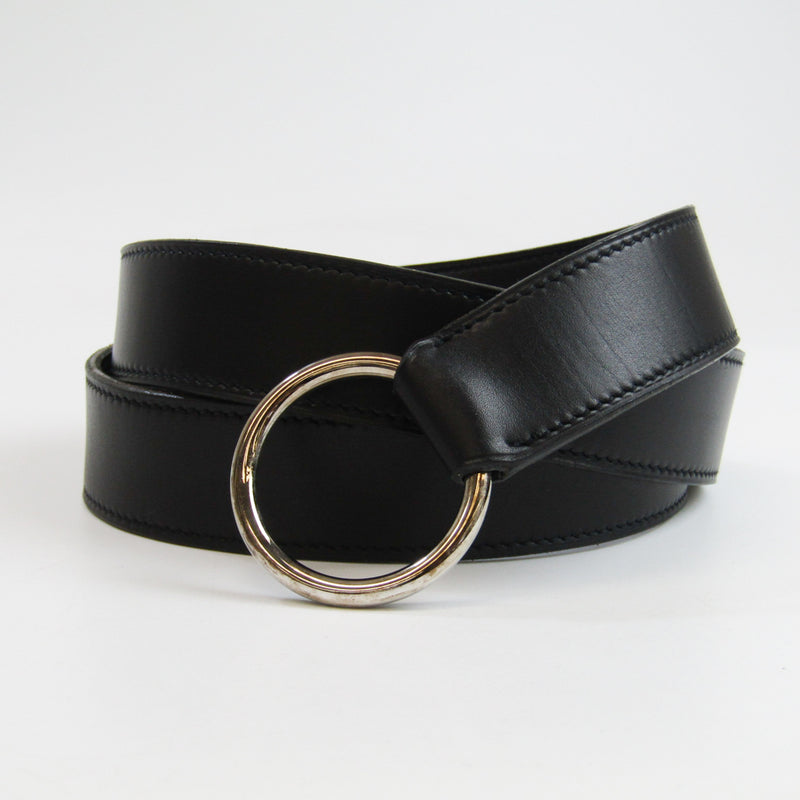 Hermes Pelerin Unisex Leather Standard Belt Black 115