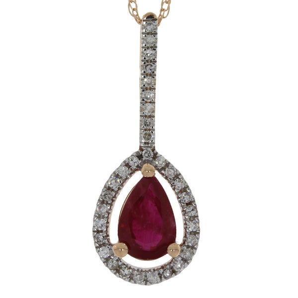 .59ct Ruby Diamond Fashion Pendants 14KT Rose Gold