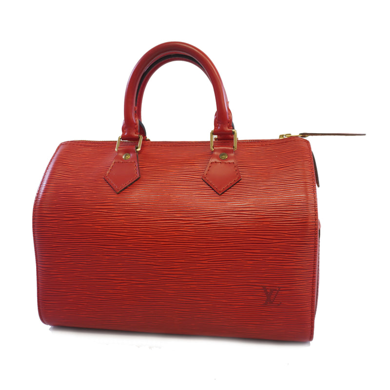 Auth Louis Vuitton Handbag Epi Speedy 25 M43017 Castilean Red