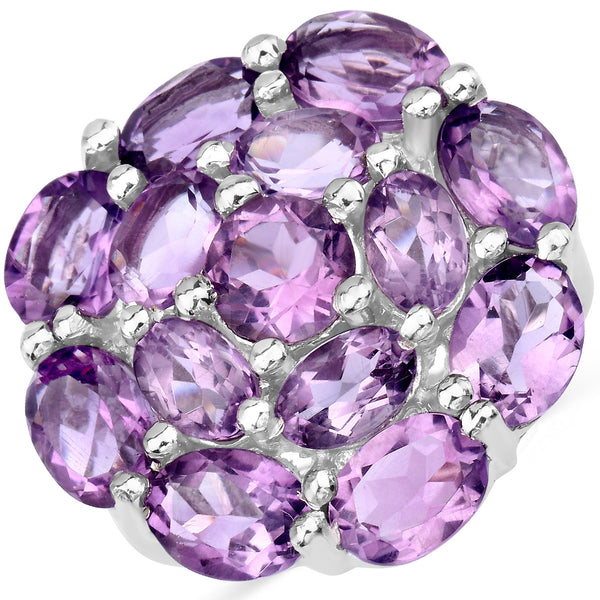 9.28 Carat Genuine Amethyst .925 Sterling Silver Ring