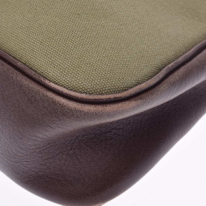 HERMES Hermes Masai GM Khaki  K engraved (around 2007) Unisex canvas shoulder bag