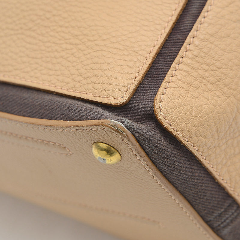 Yves Saint Laurent Muse to Handbag Leather Beige 295161