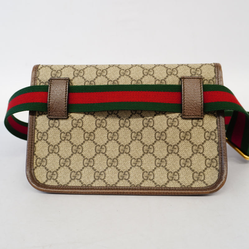 Auth Gucci Sherry Line Waist Bag 493930 Womens GG Supreme Fanny PackSling Bag