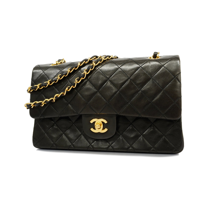 Auth Chanel Matelasse W Flap W Chain Shoulder Bag Womens Leather Shoulder Bag