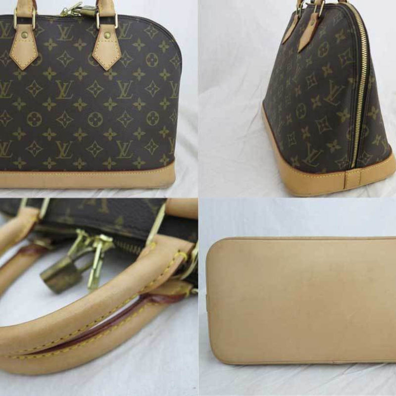 Louis Vuitton Bag Monogram Alma Brown Gold Hardware Canvas Handbag Ladies M51130