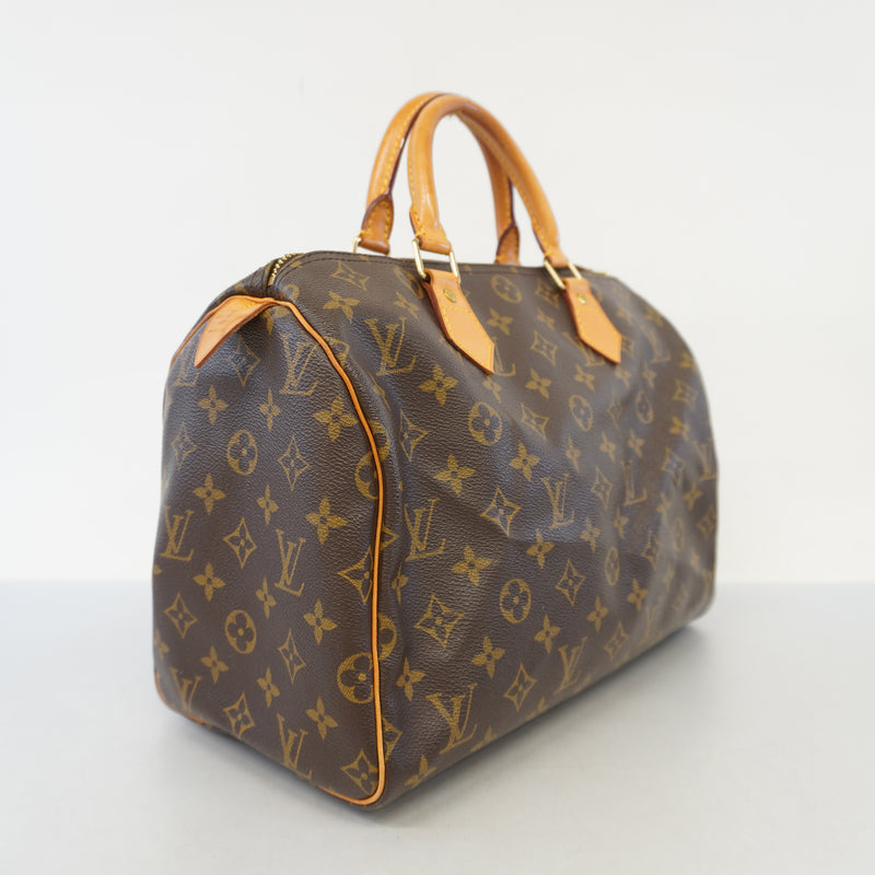 Auth Louis Vuitton Monogram Speedy 30 M41108 Womens Handbag