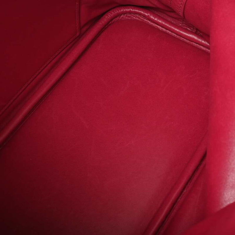 HERMES Hermes Taurillon Clemence Bored 31 Handbag Ruby Red