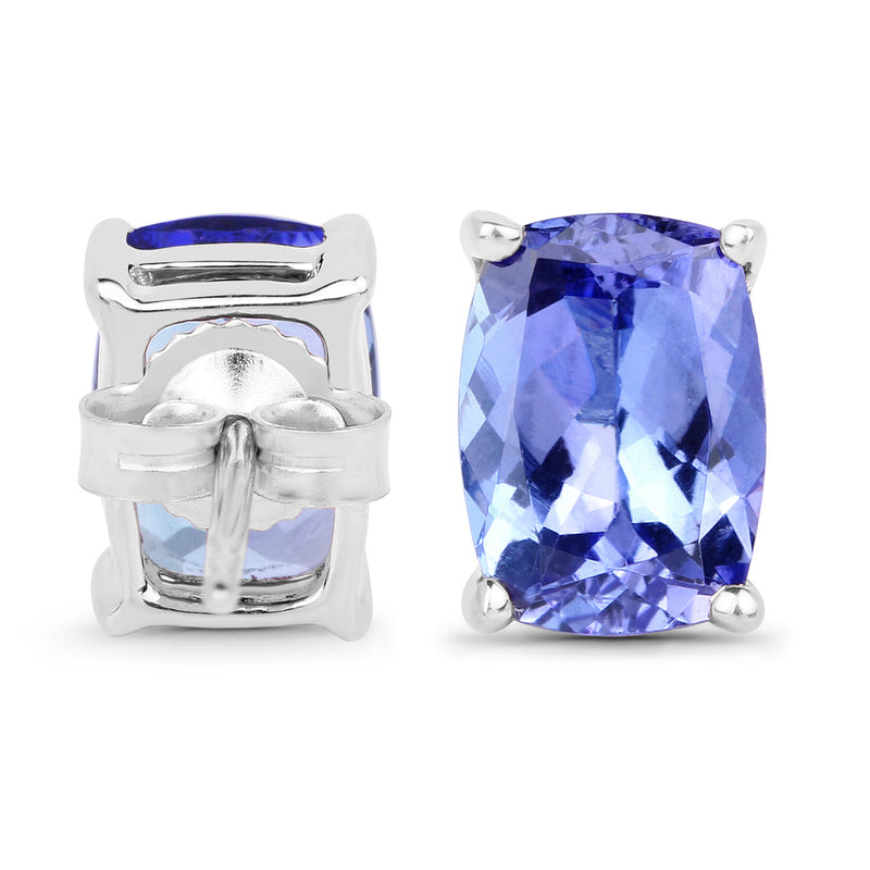 2.15 Carat Genuine Tanzanite 14K White Gold Earrings