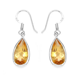 10.04 Carat Genuine Citrine .925 Sterling Silver Earrings