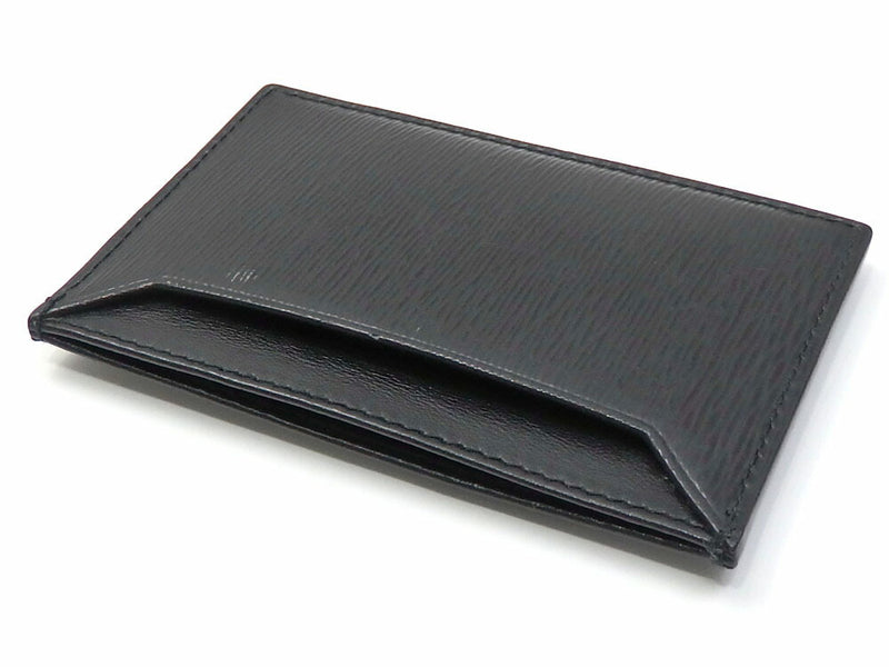 Prada Card Case Womens Black Gold Leather 1MC208 Holder Regular Logo