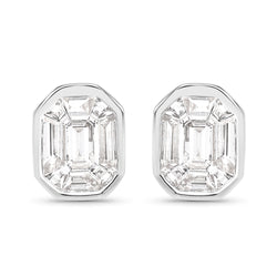 0.53 Carat Genuine White Diamond 14K White Gold Earrings (G-H Color, VS Clarity)