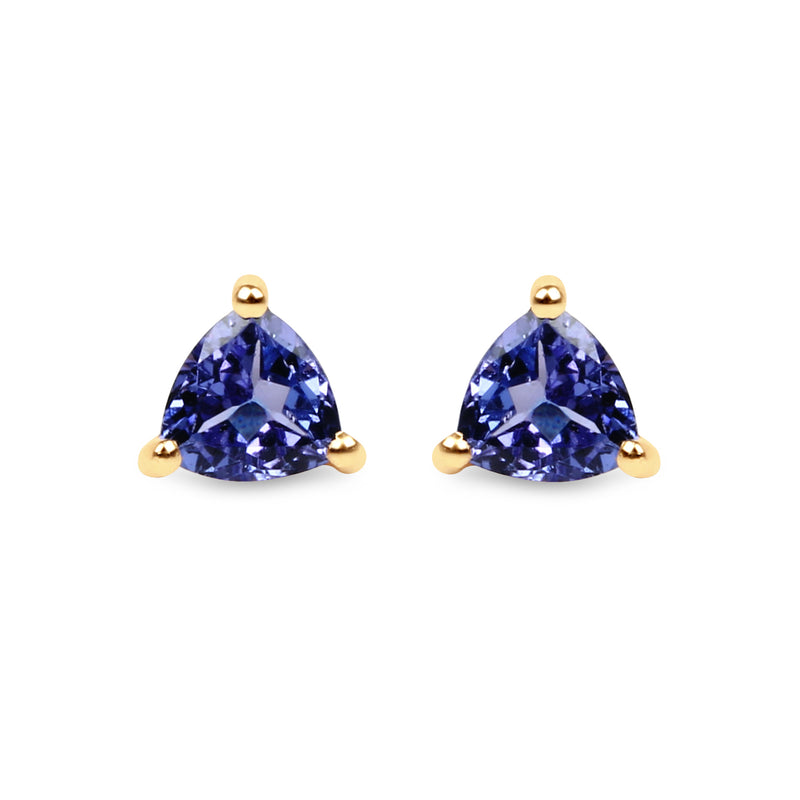 0.50 Carat Genuine Tanzanite 14K Yellow Gold Earrings