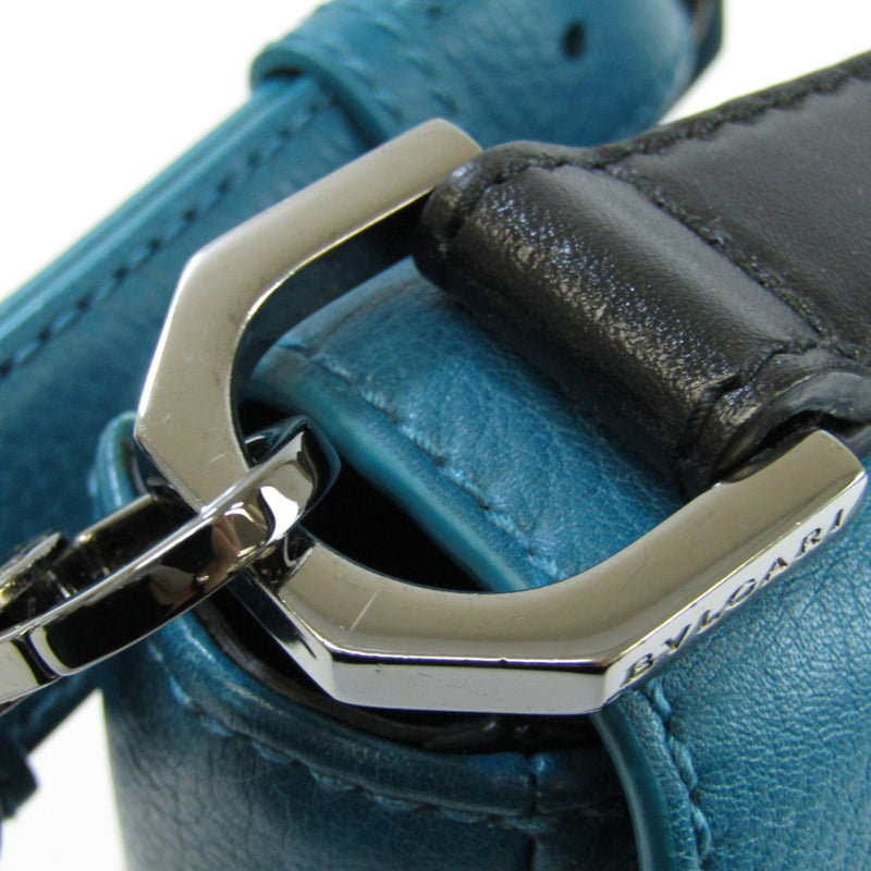 Bvlgari 39394 Women's Leather Handbag,Shoulder Bag Blue