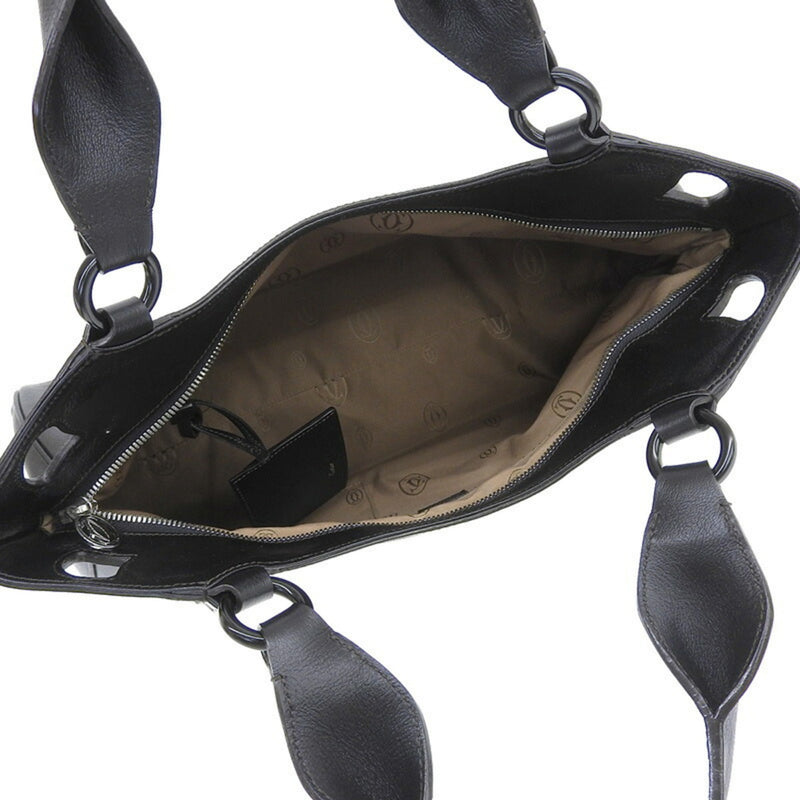 Cartier Marcello Tote Bag Marcello Womens Leather HandbagTote Bag Black
