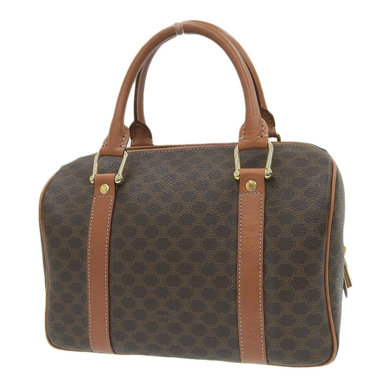 Celine Macadam Boston Bag Macadam Womens PVC Boston BagHandbag Brown