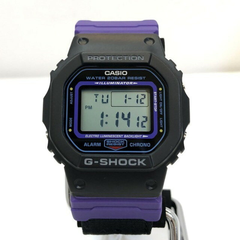 G-SHOCK CASIO Casio Watch DW-5600THS-1ER Throwback 1990s Speed Square Face Digital Quartz Backlight Black Purple Cross Band