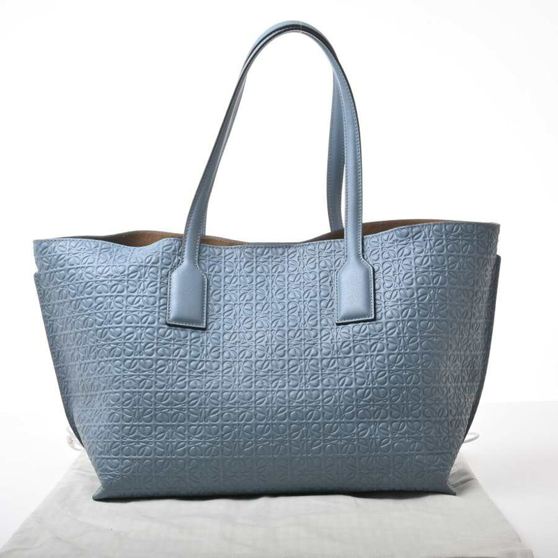 Loewe Leather Anagram T Shopper Tote Bag Light Blue