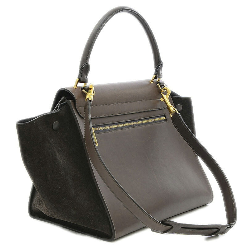 Celine Trapeze 2WAY Bag Leather Brown