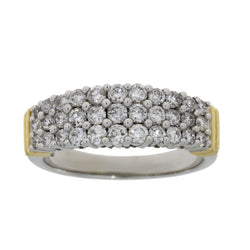 1.00ct Diamond Wedding Band Ring 14KT 2 Tone Gold