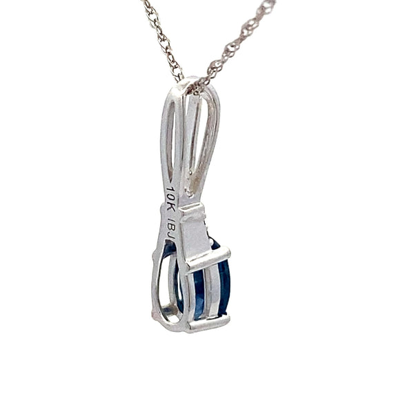.02ct Sapphire Diamond Fashion Pendants 10KT White Gold