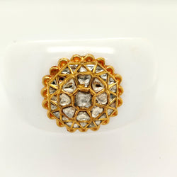 22k Yellow Gold Natural Diamond Bakelite Cuff Bracelet Jewelry